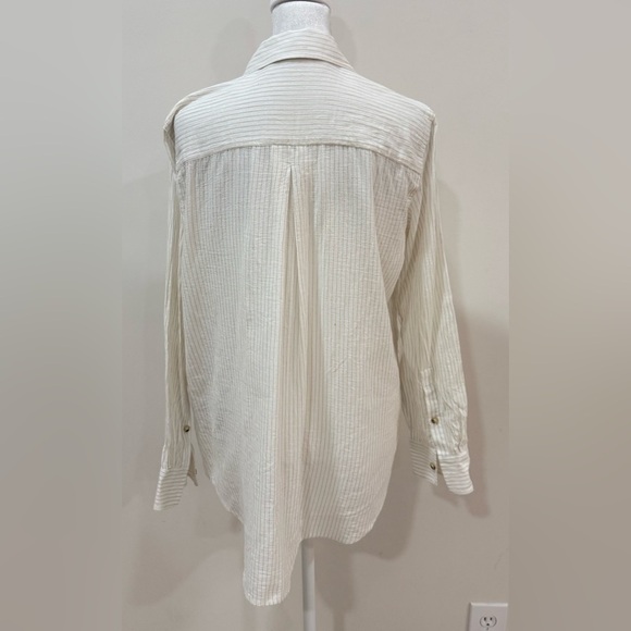 Club Monaco shirt Women button Down lightweight Pockets Cotton Size SP - Picture 4 of 9